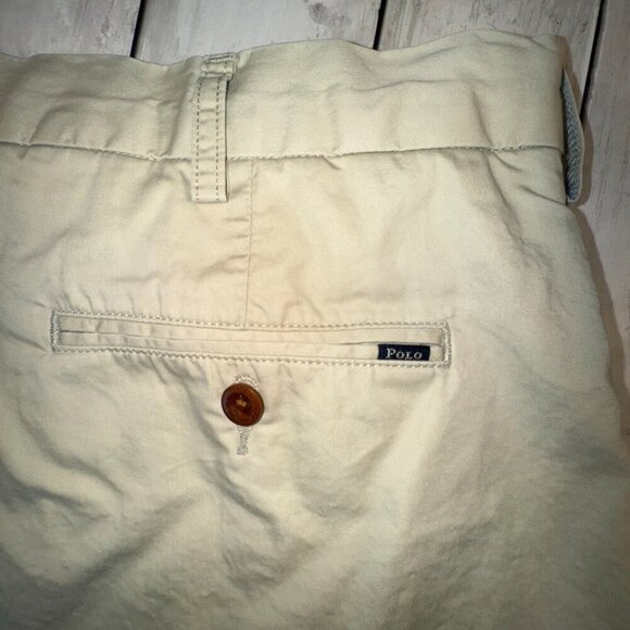 Polo Ralph Lauren Shorts Mens 34 Khaki Cotton Classic Fit Chino Golf Preppy - Picture 7 of 8